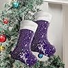 Purple Sequin Christmas Stockings