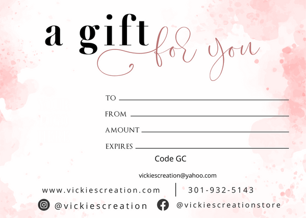 Vickie's Creation Gift Cards