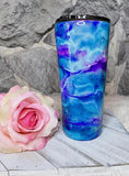Opal Glitter and Alcohol Ink Tumbler