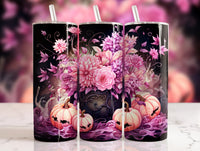 Pumpkins with Flowers Sublimation Tumbler