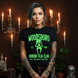 Glow in the Dark Ghost Head Woodsboro Film Club T-Shirt Design