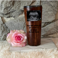 Custom Sonogram Baby Announcement Tumbler