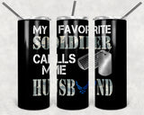 Military Husband Sublimation Tumblers