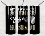 Military Husband Sublimation Tumblers