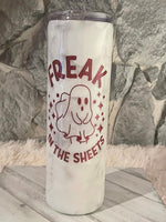 Glitter Peep-a-boo w/smoke effect "Freak in the Sheets" with ghost design