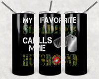 Military Husband Sublimation Tumblers