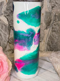 Pink, Purple & Teal Abstract Tumbler