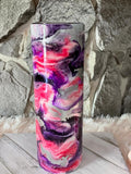 Alcohol Ink Mesmerize ( Purple, Pink & Silver) With Glow in the Dark