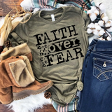 Faith over Fear with Cheetah Print Design