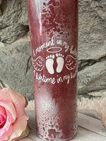 Pregnancy Loss with Wings Power Wash Glitter Tumbler