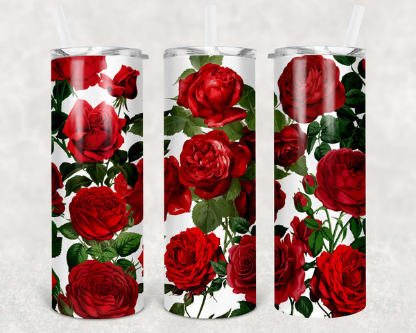 Red Roses Sublimation Tumbler